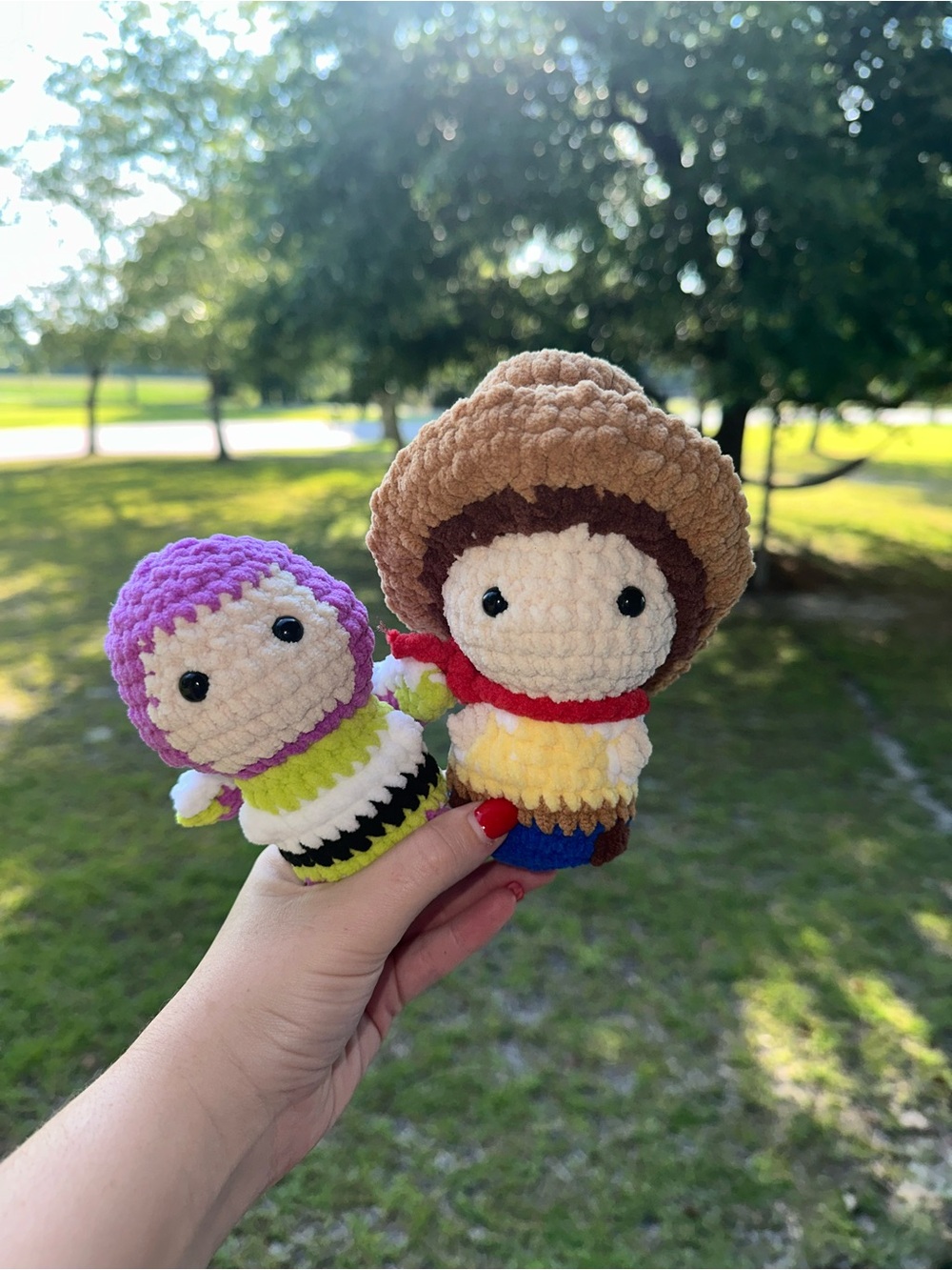 Handmade Crochet Toy Story: Woody & Buzz Lightyear